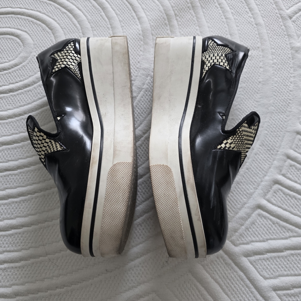 Stella McCartney Black and White Star Loafers - Picture 3 of 8